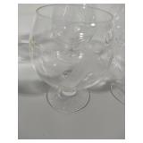 Sasaki "Chicago Gold" Wine Glasses & Bamboo Etched Snifters