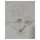 Sasaki "Chicago Gold" Wine Glasses & Bamboo Etched Snifters