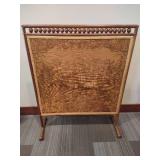 Antique Fireplace Tapestry Screen