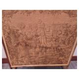 Antique Fireplace Tapestry Screen