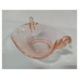 Fenton Pink Depression Bird Bowl