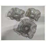 Indiana Smoke Gray Carnival Glass Dishes