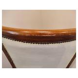 Antique Nail Tack Wood Armchair