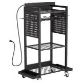 Vevor 4-Tier Tool Organizer Cart with Charging Station