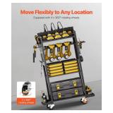 Vevor 4-Tier Tool Organizer Cart with Charging Station