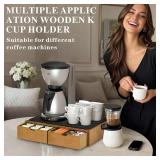 Mosucoirl Wooden K Cup Holder Organizer