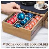 Mosucoirl Wooden K Cup Holder Organizer