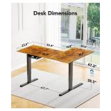 Huanuo 63" X 40" Dual Motor L-Shaped Electric Standing Desk
