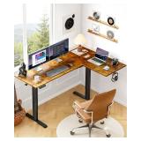 Huanuo 63" X 40" Dual Motor L-Shaped Electric Standing Desk