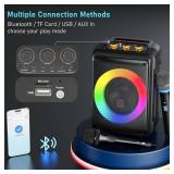 HWWR Karaoke Machine with 2 Microphones