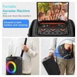 HWWR Karaoke Machine with 2 Microphones