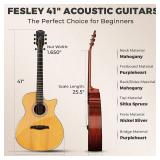 Fesley X 41" Acoustic Guitar Kit for Beginners