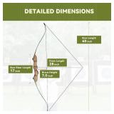 Lingyue Black Hunter Recurve Bow and Arrow Set