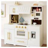 inFUNSAME Wooden Play Kitchen with Kitchen Accessories