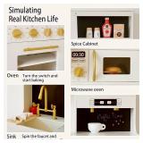 inFUNSAME Wooden Play Kitchen with Kitchen Accessories