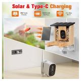 PeckCam Smart Bird Feeder with Camera (Black Roof)