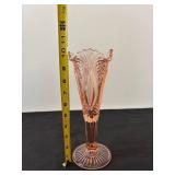 Vintage Pink Depression Glass Bud Vase