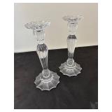 Set of 2 Elegant Crystal Candle Holders