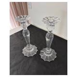 Set of 2 Elegant Crystal Candle Holders