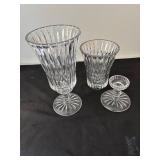 Collection of Crystal Candle Holders with Faceted Design