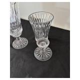 Collection of Crystal Candle Holders with Faceted Design