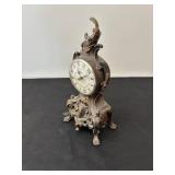 Vintage Baroque-Style Table Clock with Roman Numerals