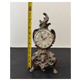Vintage Baroque-Style Table Clock with Roman Numerals