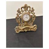 Vintage Ornate Brass Mantel Clock