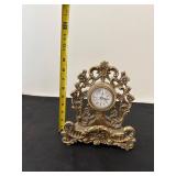 Vintage Ornate Brass Mantel Clock