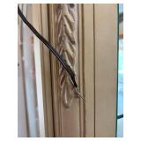 Elegant Wooden Display Cabinet with Glass Shelving