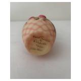 Fenton Fredrick Signed Hand-painted Pink Burmese Vase