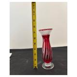 Fenton Red Fairy Lamp, Art Glass Vase, and Paperweight Collection