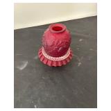 Fenton Red Fairy Lamp, Art Glass Vase, and Paperweight Collection