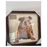 Pair of Alex Zeng Framed Bulldog Collage Prints