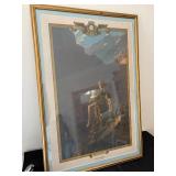 Framed Edison Mazda Advertising Print by Maxfield Parrish 