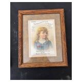 Framed Farm and Home Magazine and Ayers Sarsaparilla Advertisement