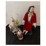 Collection of 5 Vintage Santa Claus Figurines