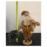 Pair of Vintage Santa Claus Decorations