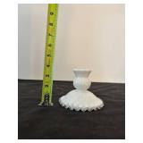 Vintage Fenton Silver Crest White Milk Glass Serving Pieces