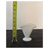 Vintage Fenton Silver Crest White Milk Glass Serving Pieces