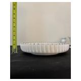 Vintage Fenton Silver Crest White Milk Glass Serving Pieces