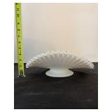 Fenton White Milk Glass Vase, Dish, and Candle Holder Set