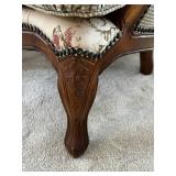 Pair of Vintage Upholstered Armchairs with Floral Pattern