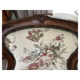 Pair of Vintage Upholstered Armchairs with Floral Pattern