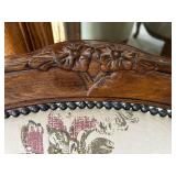 Pair of Vintage Upholstered Armchairs with Floral Pattern