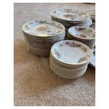 Set of Vintage Harmony House Dresdania Fine China Dishware with Tea Cups and Serving Plates