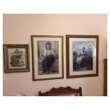 Collection of 3 Framed Vintage Art Prints