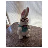 White Rabbit Plush Toy Dressed with Glasses and Pocket Watch