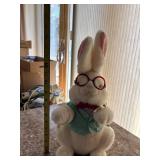White Rabbit Plush Toy Dressed with Glasses and Pocket Watch