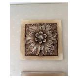Set of 4 Ornate Floral Decor Wood Plaques